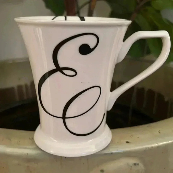 Brother Sister Design Studio Monogram Initial “E” Tea Coffee Cup, Latte … - Picture 1 of 10